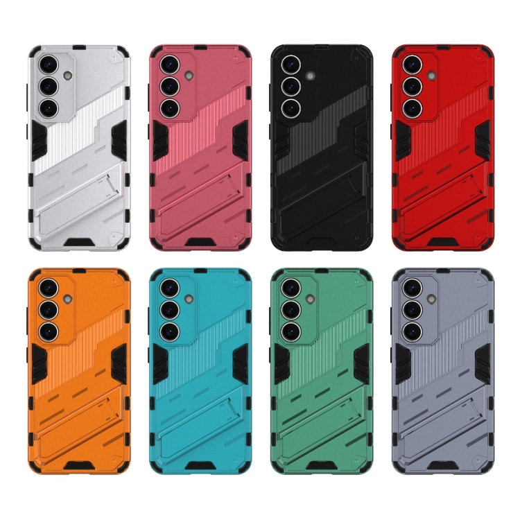 For Samsung Galaxy S25 5G Punk Armor 2 in 1 PC + TPU Shockproof Phone Case with Invisible Holder(Black) For Samsung Galaxy S25 5G Punk Armor 2 in 1 PC + TPU Shockproof Phone Case with Invisible Holder(Black)