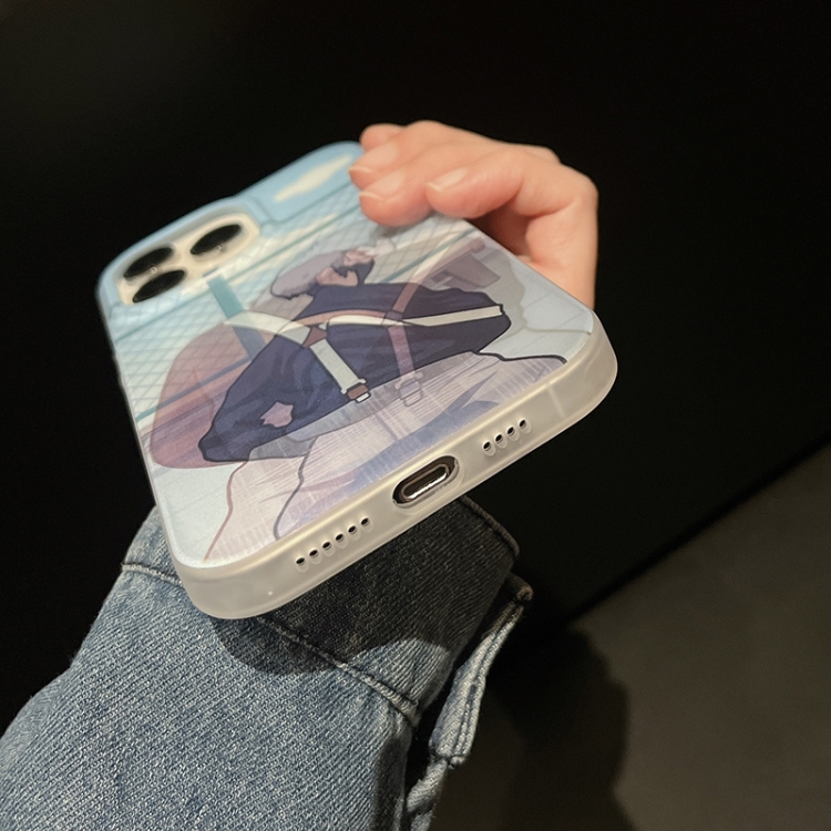 For iPhone 15 Pro Cartoon 3D Changing Painting Phone Case(Blue) For iPhone 15 Pro Cartoon 3D Changing Painting Phone Case(Blue)