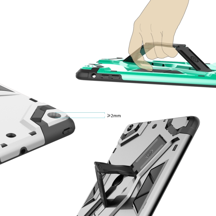 For iPad mini 3 / 2 / 1 Escort Series TPU + PC Shockproof Protective Case with Holder(Mint Green) For iPad mini 3 / 2 / 1 Escort Series TPU + PC Shockproof Protective Case with Holder(Mint Green)