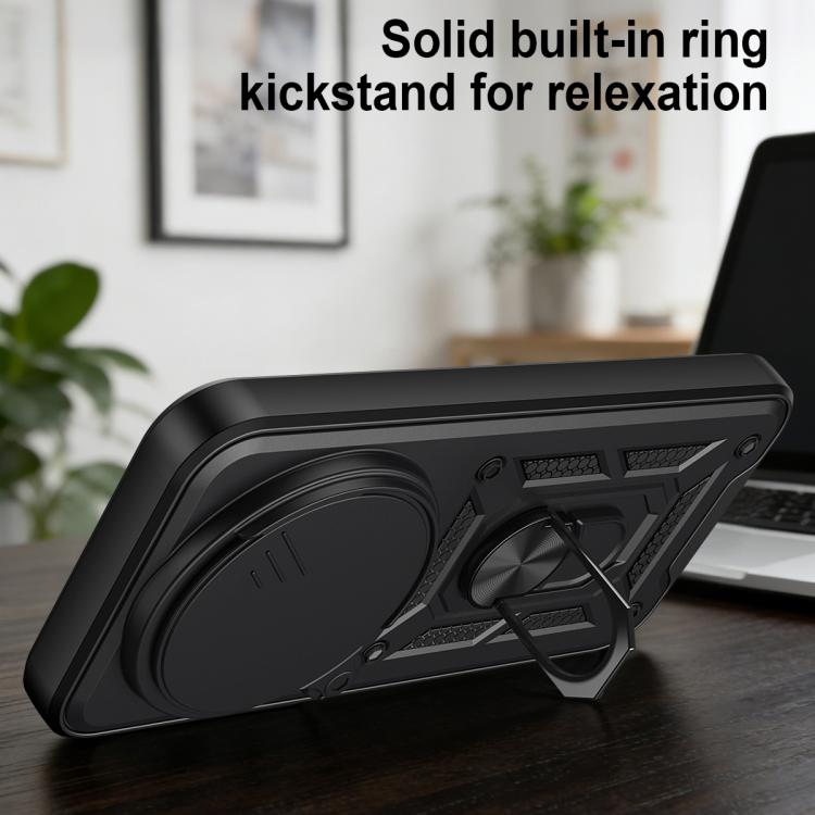 For Xiaomi 17 Ultra Sliding Camera Cover Design TPU+PC Phone Case(Black)