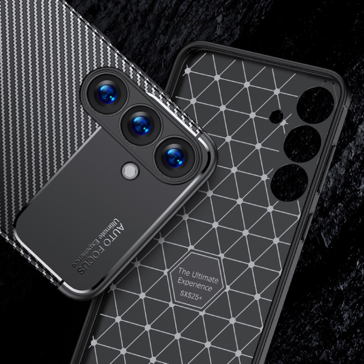 For Samsung Galaxy S25 5G Carbon Fiber Texture Shockproof TPU Phone Case(Black) For Samsung Galaxy S25 5G Carbon Fiber Texture Shockproof TPU Phone Case(Black)