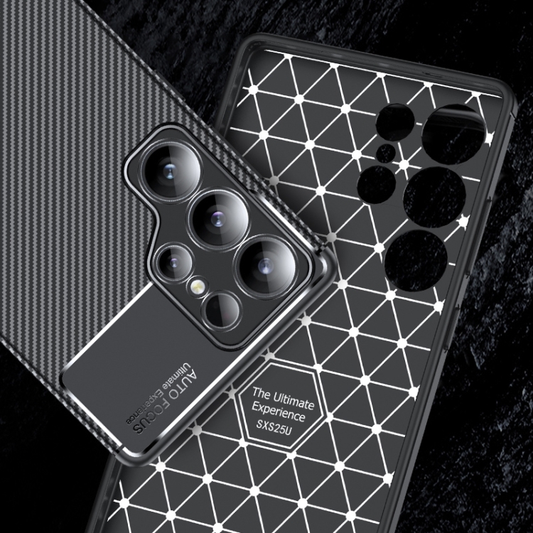For Samsung Galaxy S25 Ultra 5G Carbon Fiber Texture Shockproof TPU Phone Case(Black) For Samsung Galaxy S25 Ultra 5G Carbon Fiber Texture Shockproof TPU Phone Case(Black)