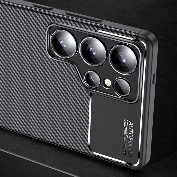 For Samsung Galaxy S25 Ultra 5G Carbon Fiber Texture Shockproof TPU Phone Case(Black) For Samsung Galaxy S25 Ultra 5G Carbon Fiber Texture Shockproof TPU Phone Case(Black)