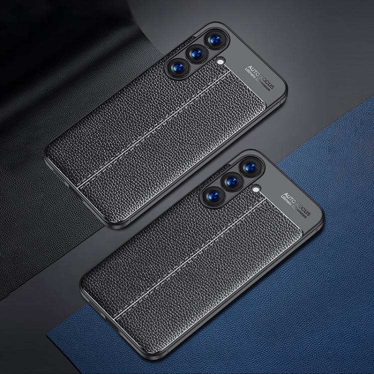 For Samsung Galaxy S25 5G Litchi Texture Shockproof TPU Phone Case(Black) For Samsung Galaxy S25 5G Litchi Texture Shockproof TPU Phone Case(Black)