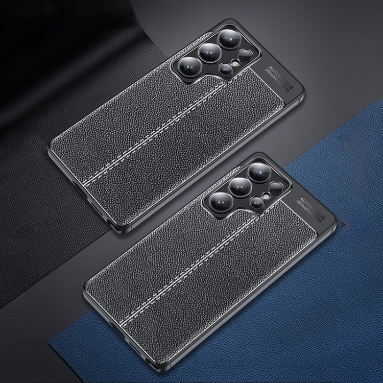 For Samsung Galaxy S25 Ultra 5G Litchi Texture Shockproof TPU Phone Case(Black) For Samsung Galaxy S25 Ultra 5G Litchi Texture Shockproof TPU Phone Case(Black)