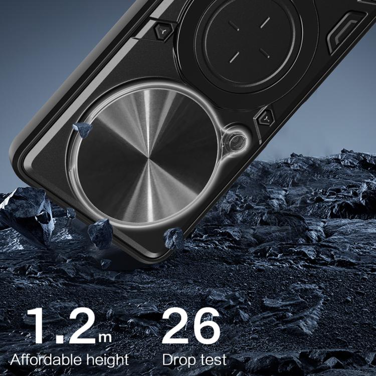 For Xiaomi 15 Ultra CD Texture Sliding Camshield Magnetic Holder Phone Case(Blue)