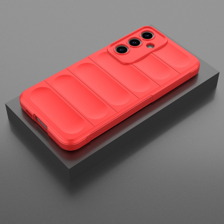 For Samsung Galaxy S24 FE 5G Magic Shield TPU + Flannel Phone Case(Red) For Samsung Galaxy S24 FE 5G Magic Shield TPU + Flannel Phone Case(Red)