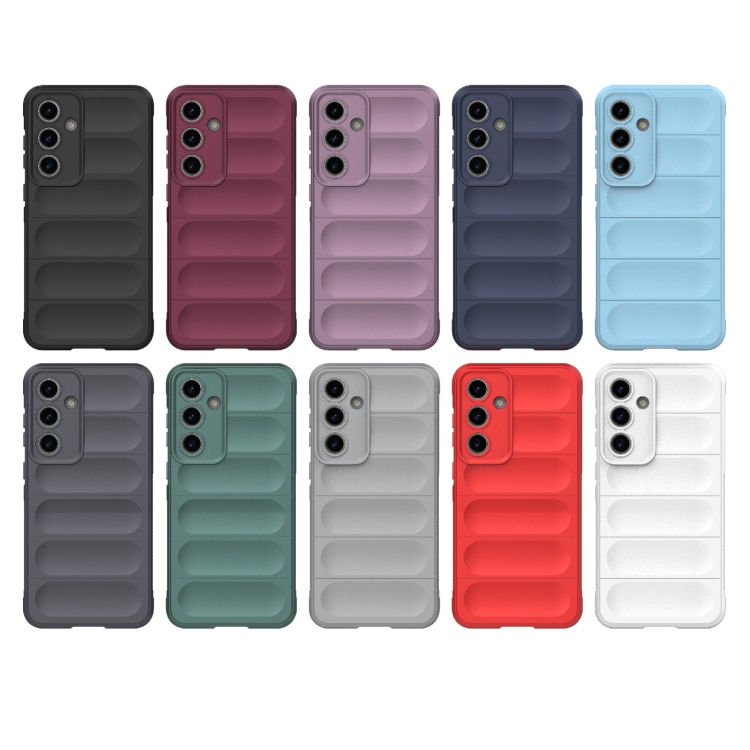 For Samsung Galaxy S24 FE 5G Magic Shield TPU + Flannel Phone Case(Red) For Samsung Galaxy S24 FE 5G Magic Shield TPU + Flannel Phone Case(Red)