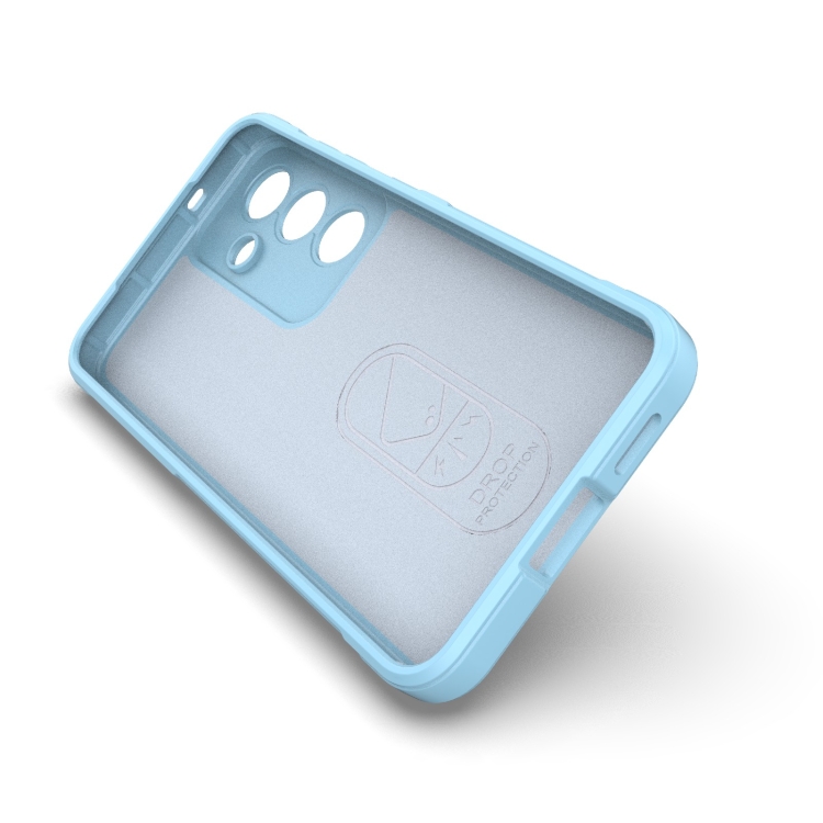 For Samsung Galaxy S25 5G Magic Shield TPU + Flannel Phone Case(Dark Grey)