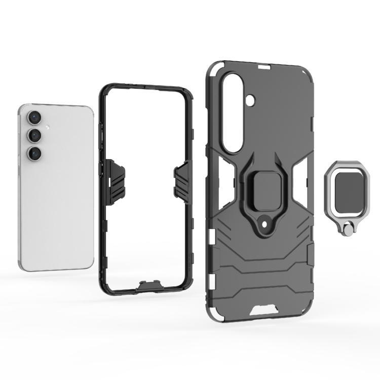 For Samsung Galaxy S24 FE 5G PC + TPU Shockproof Protective Phone Case with Magnetic Ring Holder(Navy Blue) For Samsung Galaxy S24 FE 5G PC + TPU Shockproof Protective Phone Case with Magnetic Ring Holder(Navy Blue)