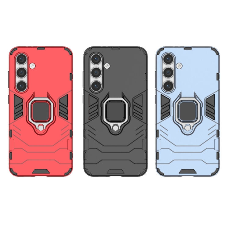 For Samsung Galaxy S24 FE 5G PC + TPU Shockproof Protective Phone Case with Magnetic Ring Holder(Navy Blue) For Samsung Galaxy S24 FE 5G PC + TPU Shockproof Protective Phone Case with Magnetic Ring Holder(Navy Blue)