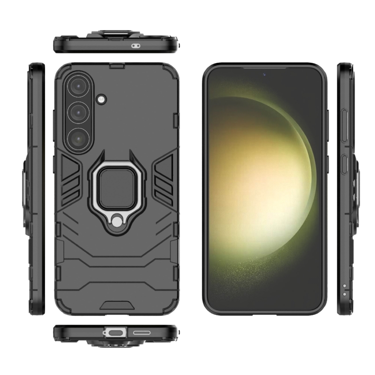 For Samsung Galaxy S25+ 5G PC + TPU Shockproof Protective Phone Case with Magnetic Ring Holder(Black) For Samsung Galaxy S25+ 5G PC + TPU Shockproof Protective Phone Case with Magnetic Ring Holder(Black)