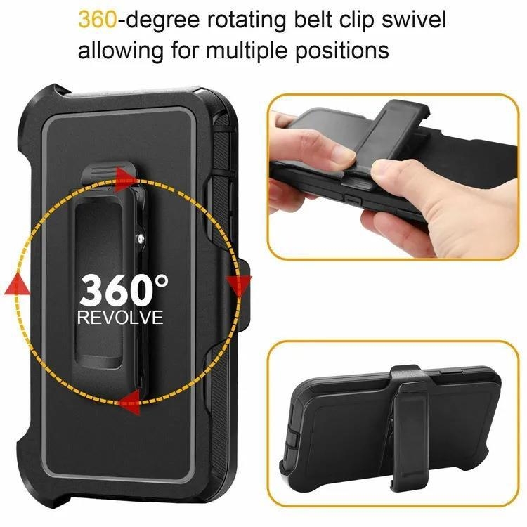 For iPhone 14 Robot Three-proof Life Waterproof Phone Case with Holder(Wine Red + Pink) For iPhone 14 Robot Three-proof Life Waterproof Phone Case with Holder(Wine Red + Pink)