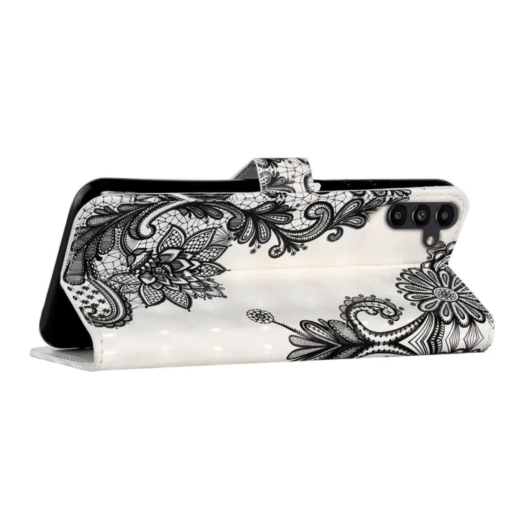 For Samsung Galaxy S25+ 5G Oil Embossed 3D Drawing Leather Phone Case(Lace Flower) For Samsung Galaxy S25+ 5G Oil Embossed 3D Drawing Leather Phone Case(Lace Flower)