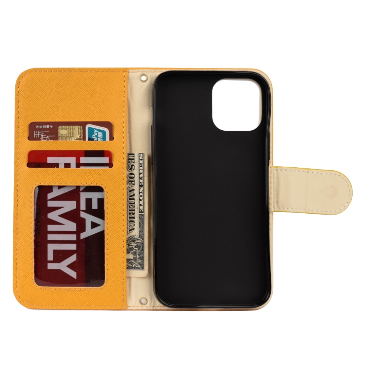 For iPhone 12 Pro Max Splicing Color Horizontal Flip Leather Case with Holder & Photo Frame & Card Slots & Wallet(Yellow) For iPhone 12 Pro Max Splicing Color Horizontal Flip Leather Case with Holder & Photo Frame & Card Slots & Wallet(Yellow)