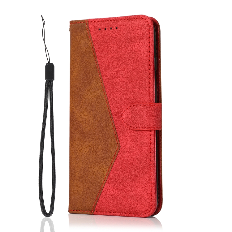 For Samsung Galaxy S24 FE 5G Dual-color Stitching Leather Phone Case(Brown Red) For Samsung Galaxy S24 FE 5G Dual-color Stitching Leather Phone Case(Brown Red)