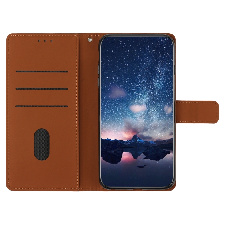 For Samsung Galaxy S25 5G Diamond Embossed Skin Feel Leather Phone Case(Brown) For Samsung Galaxy S25 5G Diamond Embossed Skin Feel Leather Phone Case(Brown)