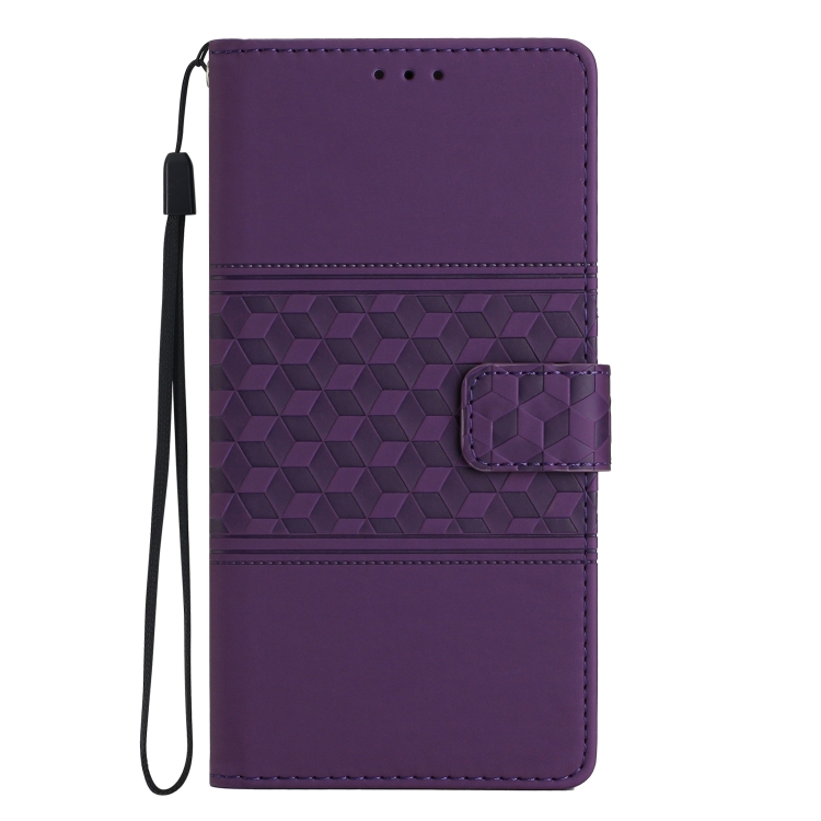 For Samsung Galaxy S25 Ultra 5G Diamond Embossed Skin Feel Leather Phone Case(Purple) For Samsung Galaxy S25 Ultra 5G Diamond Embossed Skin Feel Leather Phone Case(Purple)