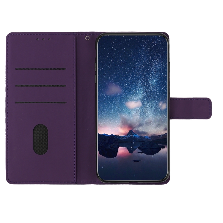 For Samsung Galaxy S25 Ultra 5G Diamond Embossed Skin Feel Leather Phone Case(Purple) For Samsung Galaxy S25 Ultra 5G Diamond Embossed Skin Feel Leather Phone Case(Purple)