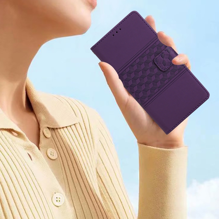 For Samsung Galaxy S25 Ultra 5G Diamond Embossed Skin Feel Leather Phone Case(Purple) For Samsung Galaxy S25 Ultra 5G Diamond Embossed Skin Feel Leather Phone Case(Purple)