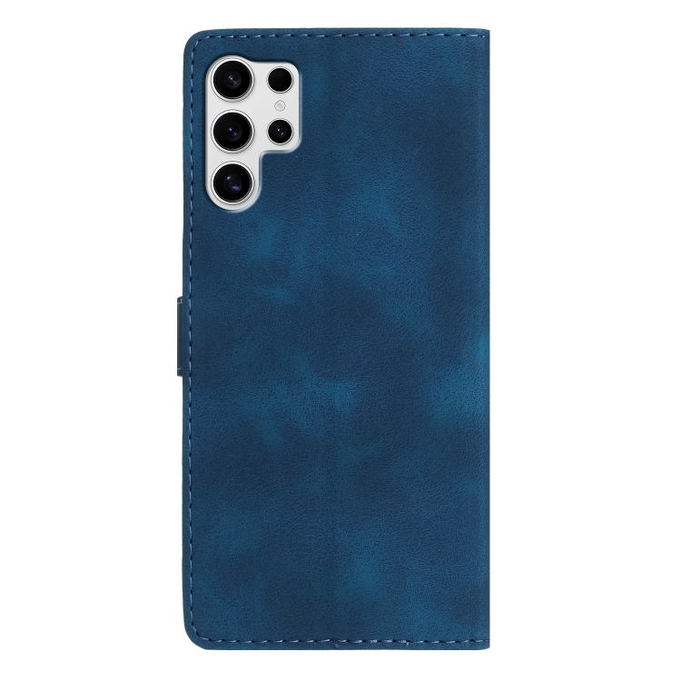 For Samsung Galaxy S25 Ultra 5G Flower Butterfly Embossing Pattern Leather Phone Case(Blue) For Samsung Galaxy S25 Ultra 5G Flower Butterfly Embossing Pattern Leather Phone Case(Blue)