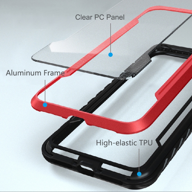 For iPhone 11 Pro Blade Metal Clear PC + TPU Shocproof Protective Case(Rose Gold) For iPhone 11 Pro Blade Metal Clear PC + TPU Shocproof Protective Case(Rose Gold)