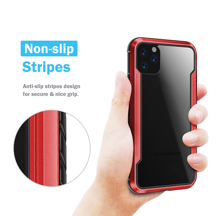 For iPhone 11 Pro Blade Metal Clear PC + TPU Shocproof Protective Case(Rose Gold) For iPhone 11 Pro Blade Metal Clear PC + TPU Shocproof Protective Case(Rose Gold)