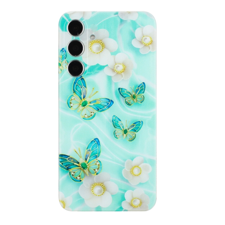 For Samsung Galaxy S24 FE 5G Colorful Painting Pattern TPU Phone Case(Butterflies) For Samsung Galaxy S24 FE 5G Colorful Painting Pattern TPU Phone Case(Butterflies)