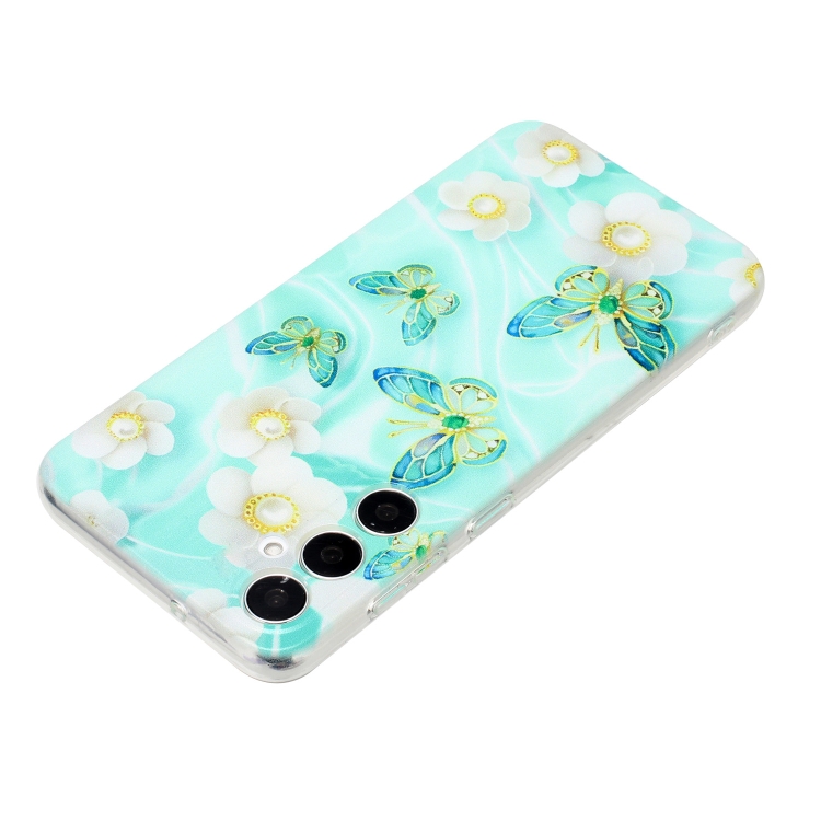 For Samsung Galaxy S24 FE 5G Colorful Painting Pattern TPU Phone Case(Butterflies) For Samsung Galaxy S24 FE 5G Colorful Painting Pattern TPU Phone Case(Butterflies)