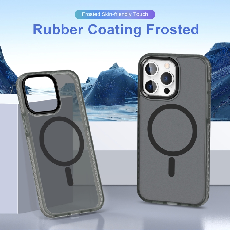 For iPhone 14 Plus Skin Feel Airbag Shockproof MagSafe Phone Case(Black)