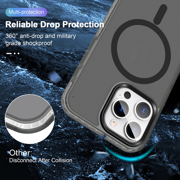 For iPhone 14 Plus Skin Feel Airbag Shockproof MagSafe Phone Case(Black)