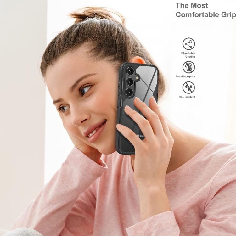 For Samsung Galaxy S25+ 5G Acrylic+TPU Transparent Shockproof Phone Case(Black) For Samsung Galaxy S25+ 5G Acrylic+TPU Transparent Shockproof Phone Case(Black)