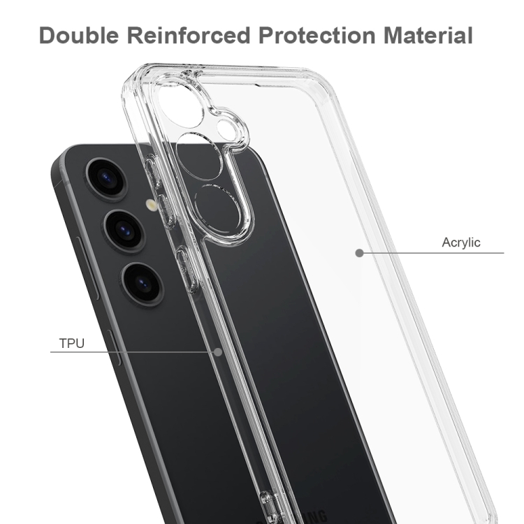 For Samsung Galaxy S25+ 5G Scratchproof Acrylic TPU Phone Case(Transparent) For Samsung Galaxy S25+ 5G Scratchproof Acrylic TPU Phone Case(Transparent)