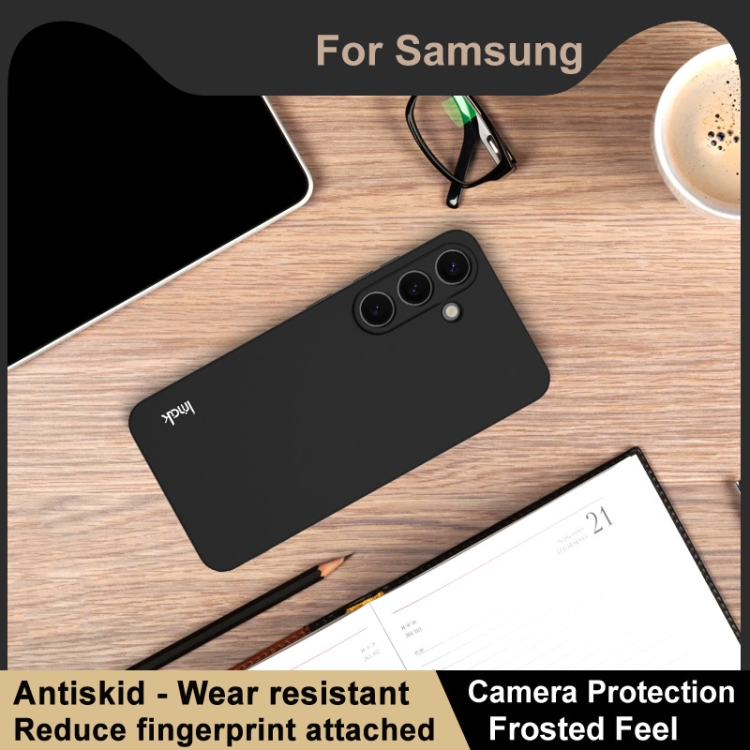 For Samsung Galaxy S25 5G imak UC-3 Series Shockproof Frosted TPU Phone Case(Black) For Samsung Galaxy S25 5G imak UC-3 Series Shockproof Frosted TPU Phone Case(Black)
