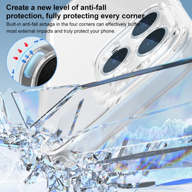 For iPhone 11 Pro Four Corner Airbag Transparent Glass Phone Case