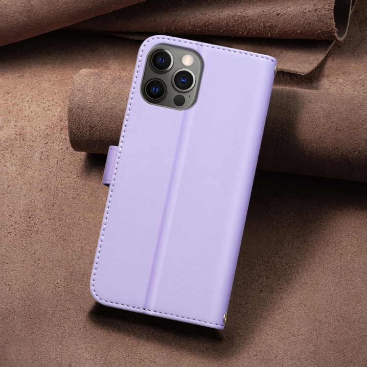 For iPhone 11 Pro Square Texture Leather Phone Case(Purple) For iPhone 11 Pro Square Texture Leather Phone Case(Purple)