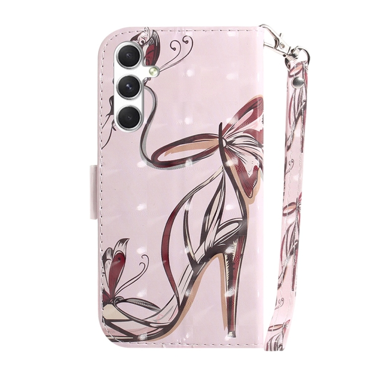 For Samsung Galaxy S25 5G 3D Colored Horizontal Flip Leather Phone Case(Butterfly High-heeled) For Samsung Galaxy S25 5G 3D Colored Horizontal Flip Leather Phone Case(Butterfly High-heeled)