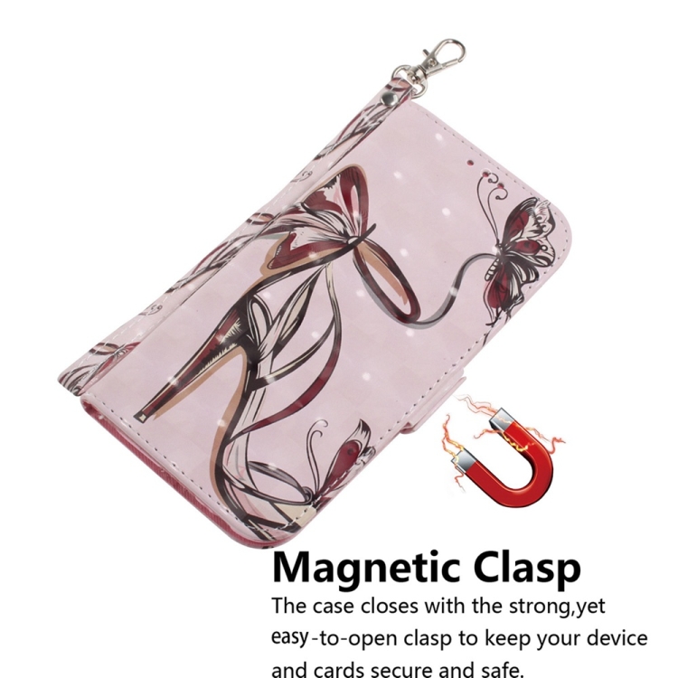 For Samsung Galaxy S25 Ultra 5G 3D Colored Horizontal Flip Leather Phone Case(Butterfly High-heeled) For Samsung Galaxy S25 Ultra 5G 3D Colored Horizontal Flip Leather Phone Case(Butterfly High-heeled)