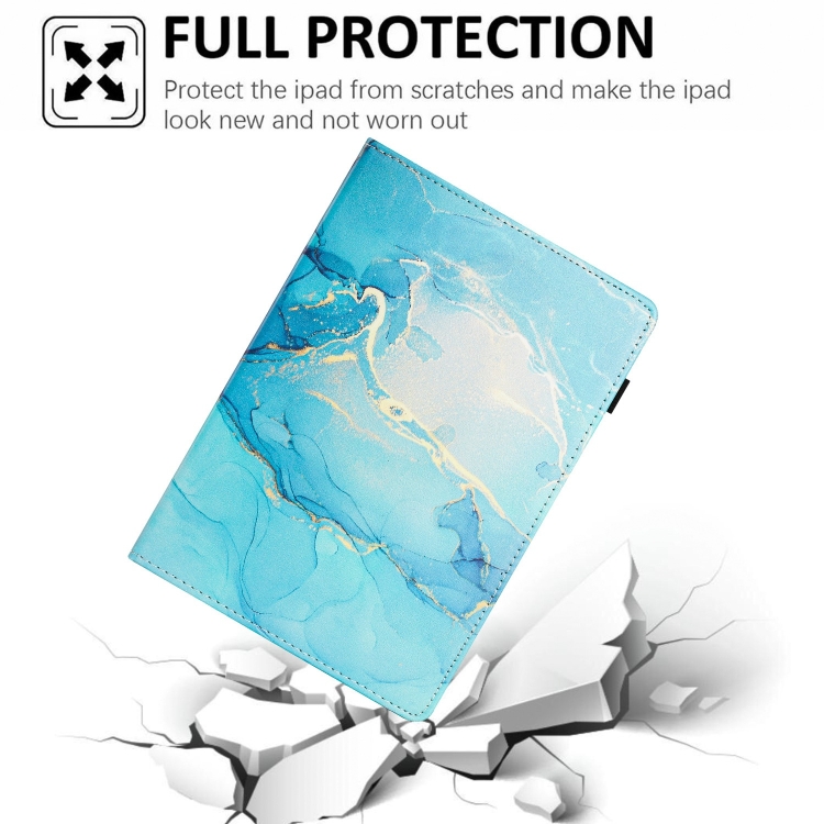For iPad mini 6 / mini 2024 Marble Litchi Leather Smart Tablet Case(Green) For iPad mini 6 / mini 2024 Marble Litchi Leather Smart Tablet Case(Green)