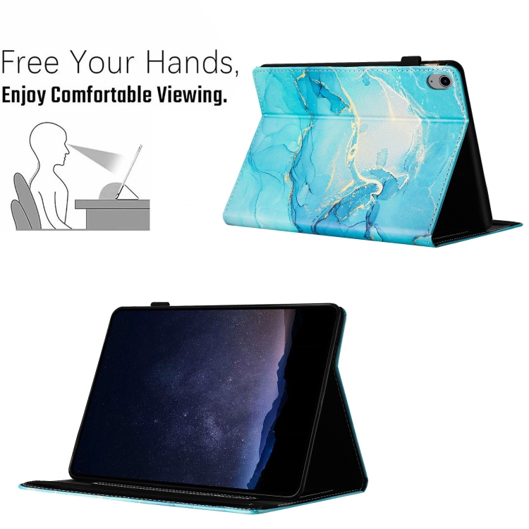 For iPad mini 6 / mini 2024 Marble Litchi Leather Smart Tablet Case(Green) For iPad mini 6 / mini 2024 Marble Litchi Leather Smart Tablet Case(Green)