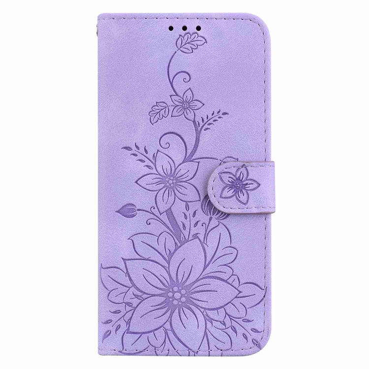 For Samsung Galaxy S24 FE 5G Lily Embossed Leather Phone Case(Purple) For Samsung Galaxy S24 FE 5G Lily Embossed Leather Phone Case(Purple)
