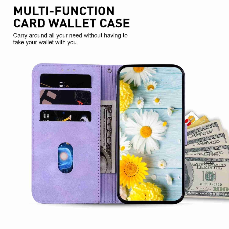 For Samsung Galaxy S24 FE 5G Lily Embossed Leather Phone Case(Purple) For Samsung Galaxy S24 FE 5G Lily Embossed Leather Phone Case(Purple)