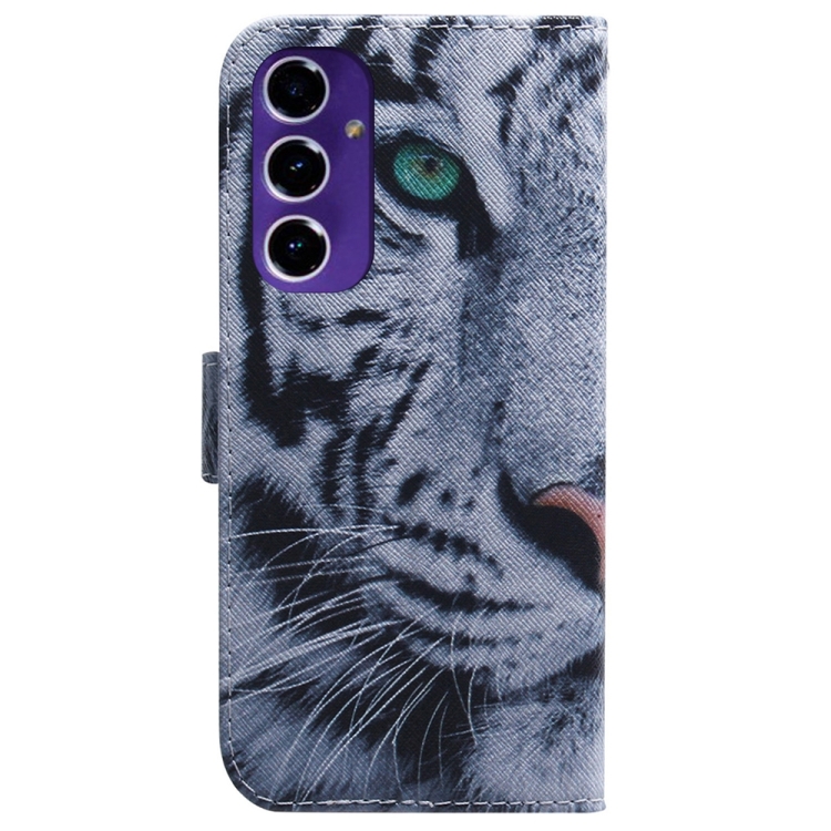 For Samsung Galaxy S24 FE 5G Coloured Drawing Flip Leather Phone Case(Tiger) For Samsung Galaxy S24 FE 5G Coloured Drawing Flip Leather Phone Case(Tiger)