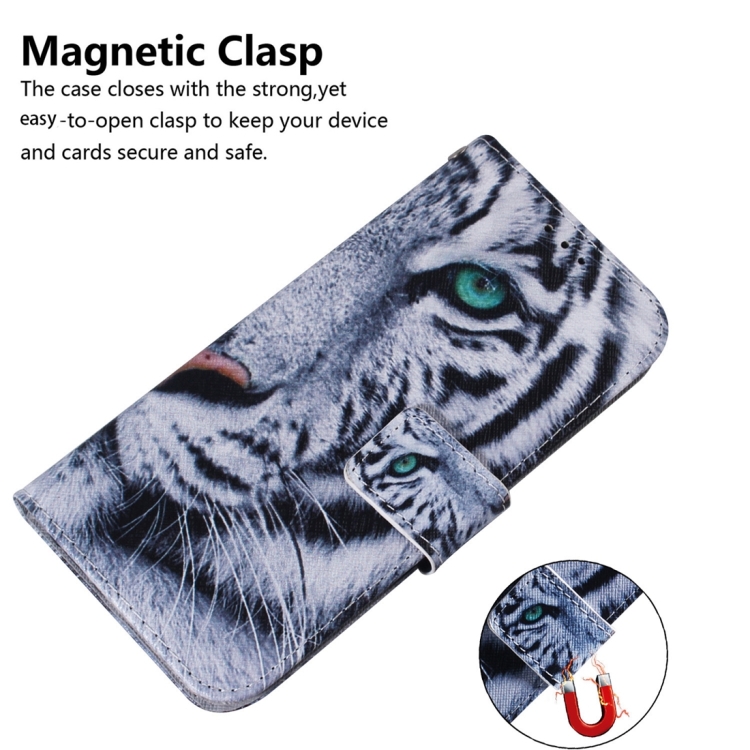 For Samsung Galaxy S24 FE 5G Coloured Drawing Flip Leather Phone Case(Tiger) For Samsung Galaxy S24 FE 5G Coloured Drawing Flip Leather Phone Case(Tiger)