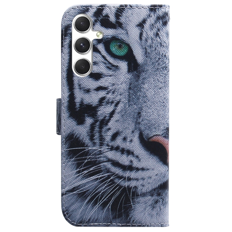 For Samsung Galaxy S25+ 5G Coloured Drawing Flip Leather Phone Case(Tiger) For Samsung Galaxy S25+ 5G Coloured Drawing Flip Leather Phone Case(Tiger)