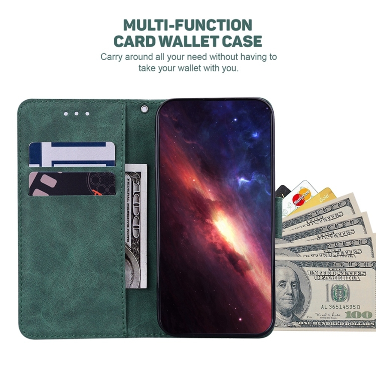 For Samsung Galaxy S25 Ultra 5G Geometric Embossed Leather Phone Case(Green) For Samsung Galaxy S25 Ultra 5G Geometric Embossed Leather Phone Case(Green)