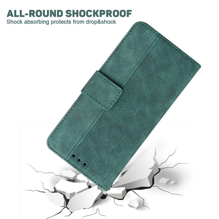 For Samsung Galaxy S25 Ultra 5G Geometric Embossed Leather Phone Case(Green) For Samsung Galaxy S25 Ultra 5G Geometric Embossed Leather Phone Case(Green)
