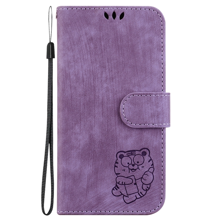 For Samsung Galaxy S25+ 5G Little Tiger Embossed Leather Phone Case(Purple) For Samsung Galaxy S25+ 5G Little Tiger Embossed Leather Phone Case(Purple)