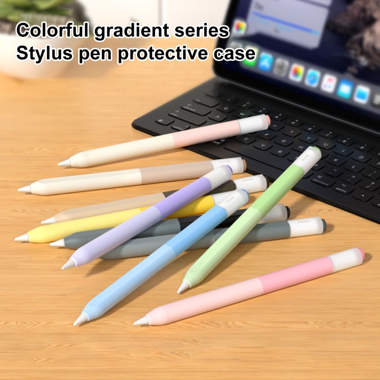 For Apple Pencil USB-C Gradient Silicone Stylus Protective Case(Black) For Apple Pencil USB-C Gradient Silicone Stylus Protective Case(Black)