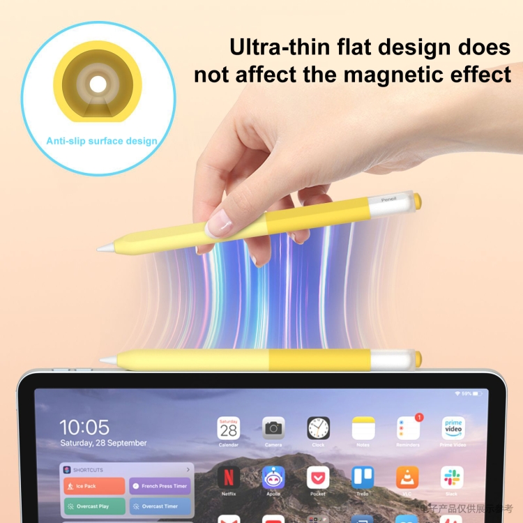 For Apple Pencil USB-C Gradient Silicone Stylus Protective Case(Black) For Apple Pencil USB-C Gradient Silicone Stylus Protective Case(Black)